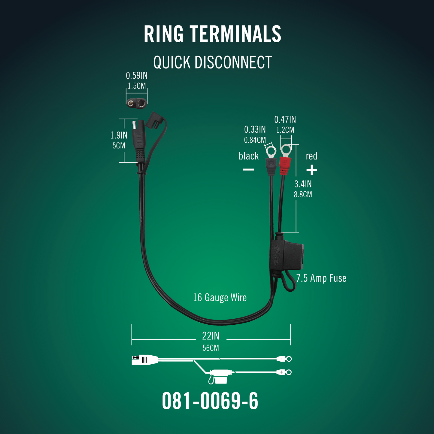 Battery Tender® Ring Terminal Harness 25 Pack