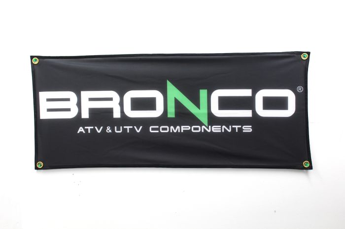 Bronco ATV & UTV Componenets Black Banner 16" Tall 36" Wide - BRONCO BANNER