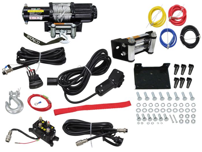 Winch 5,000 Lbs Wire Type, Steel Wire - AC-12137 | Bronco