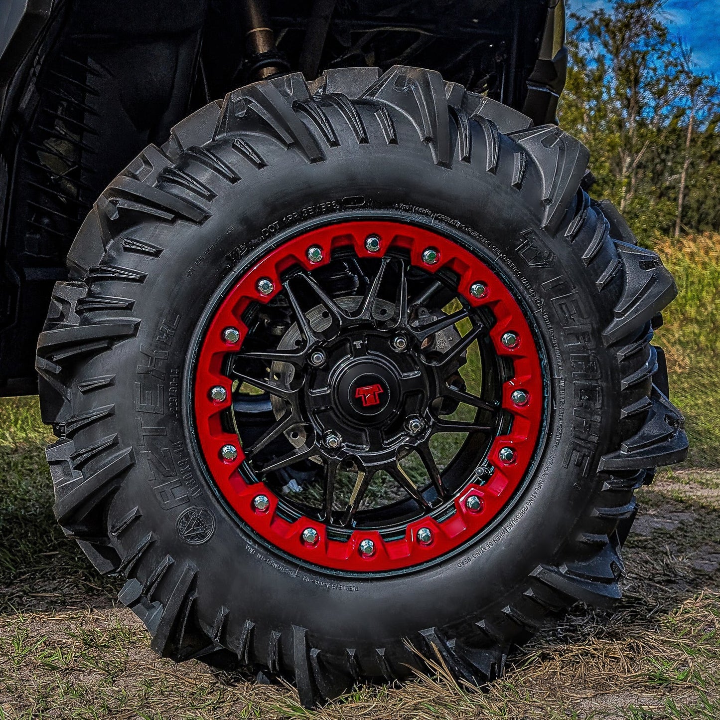 14x7 Ultra-Light Beadlock Wheel Red