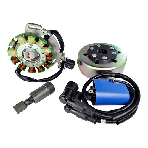 RM Stator Kit Stator 100W Ext Ign Coil + Flywheel + Puller