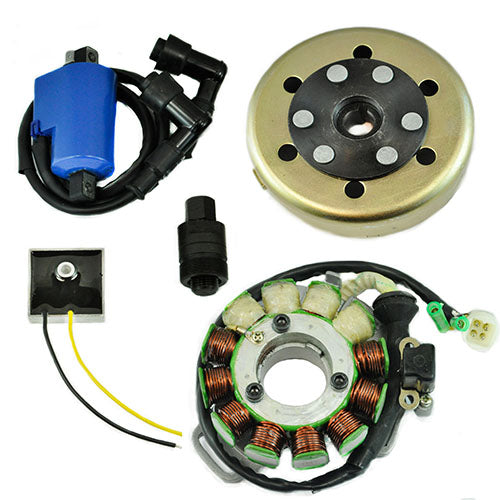 Stator 200 W + Ignition Coil + Flywheel + Puller for Yamaha Banshee 1987-1994