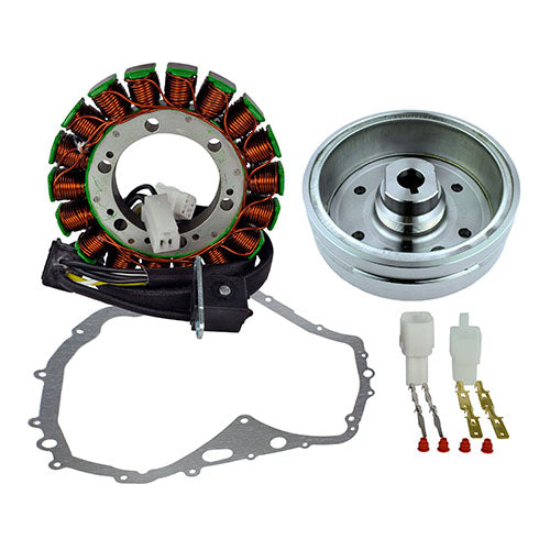 Improved Flywheel + Stator + Crankcase Cover Gasket for Suzuki Eiger 2002-2008
