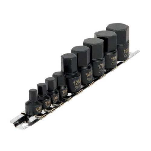 9PC Impact Met Hex Bit Skt Set - W38964