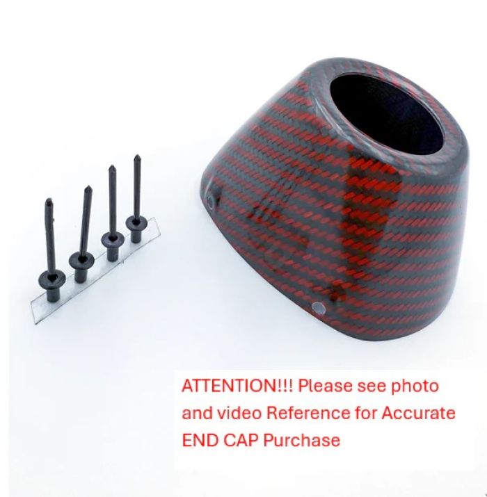 FMF Red RCT External Carbon Replacement End Cap Kit - 040695