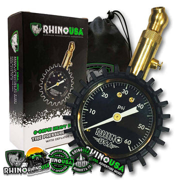 Rhino USA Heavy Duty 60 Psi Tire Pressure Gauge (RGAUG-060)