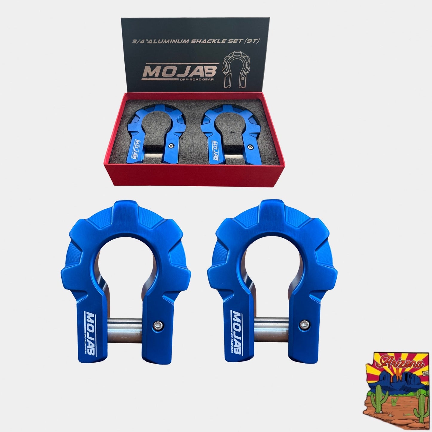 3/4'' Extreme duty Aluminum D-Shackle set (9T) (LIFETIME WARRANTY*)