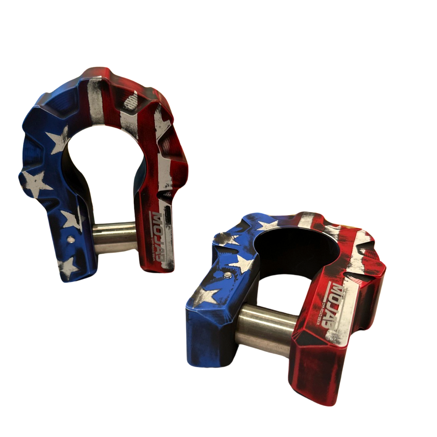 American Flag - 3/4'' Extreme duty Aluminum Shackle set (9T) - (LIFE TIME WARRANTY*)