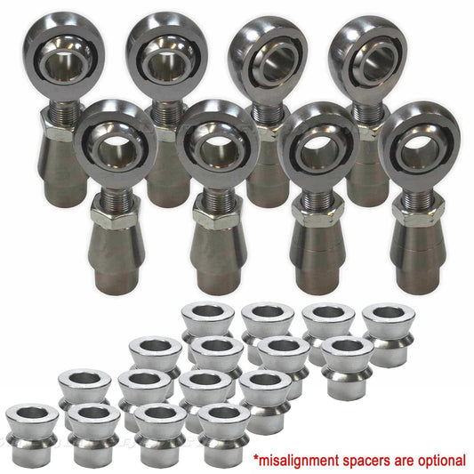 4 Link Rod End Kit - 7/8" Chromoly Heim - 1.5" OD Tubing