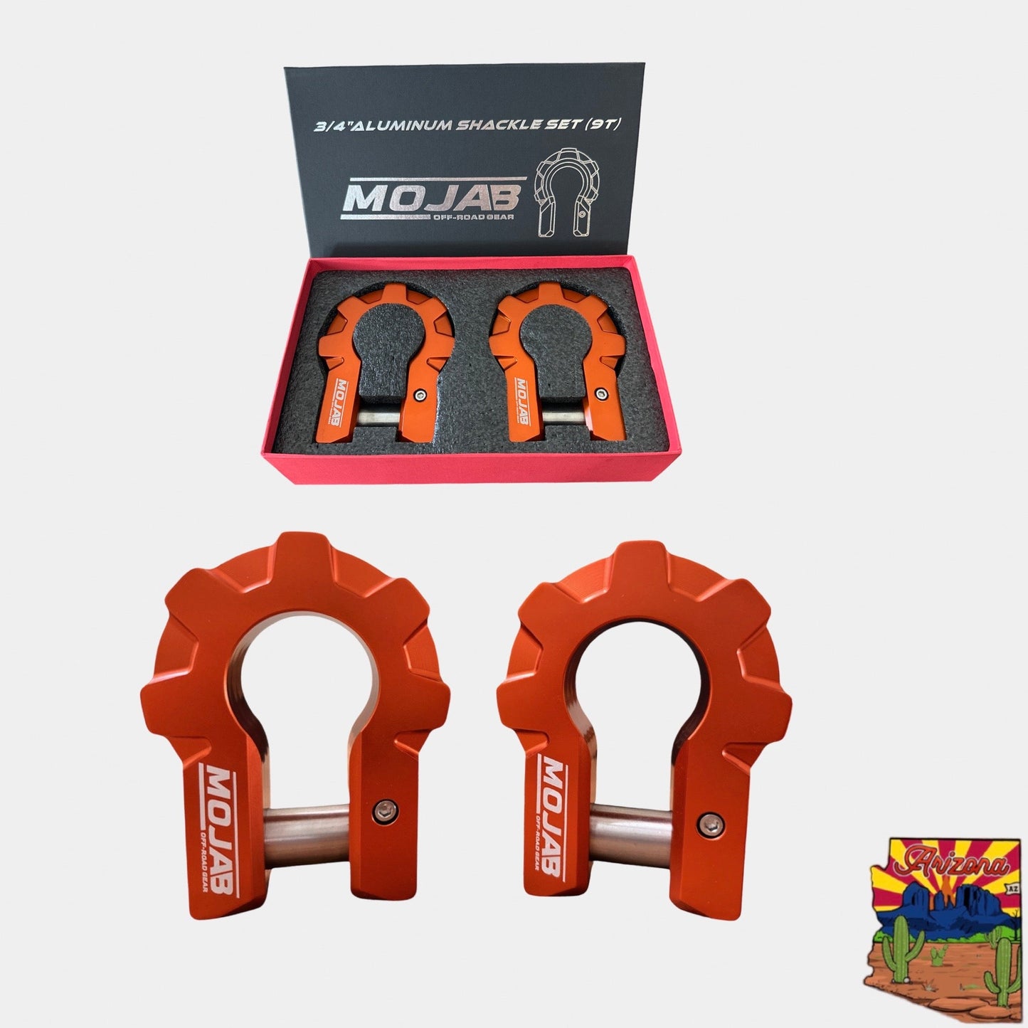 3/4'' Extreme duty Aluminum D-Shackle set (9T) (LIFETIME WARRANTY*)