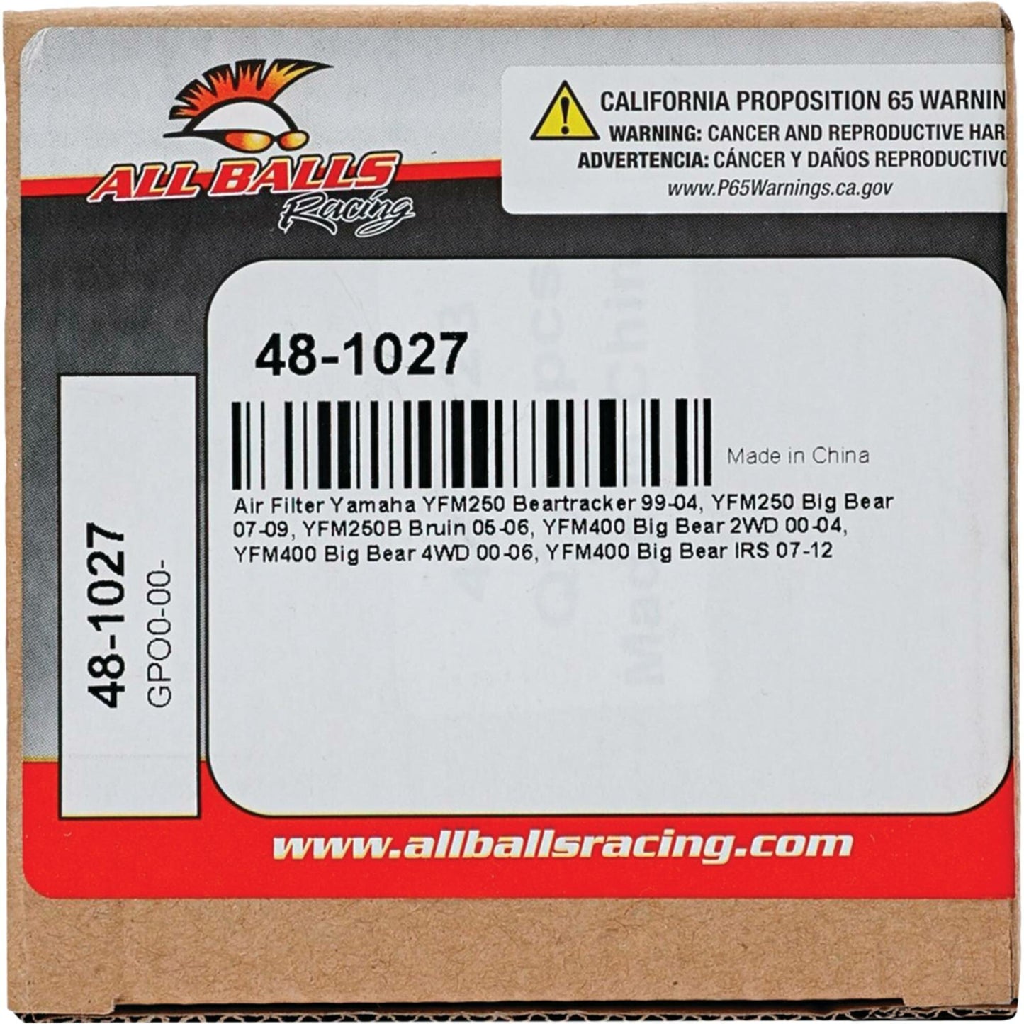 All Balls Air Filter Kit — MPN 48-1027
