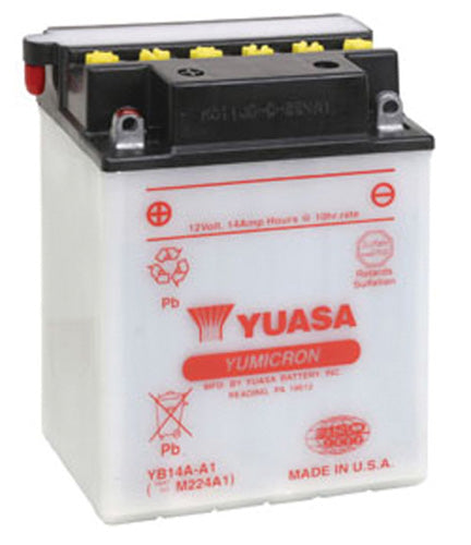Yuasa YB14A-A1 YUMICRON-12 Volt Battery - YUAM224A1IND