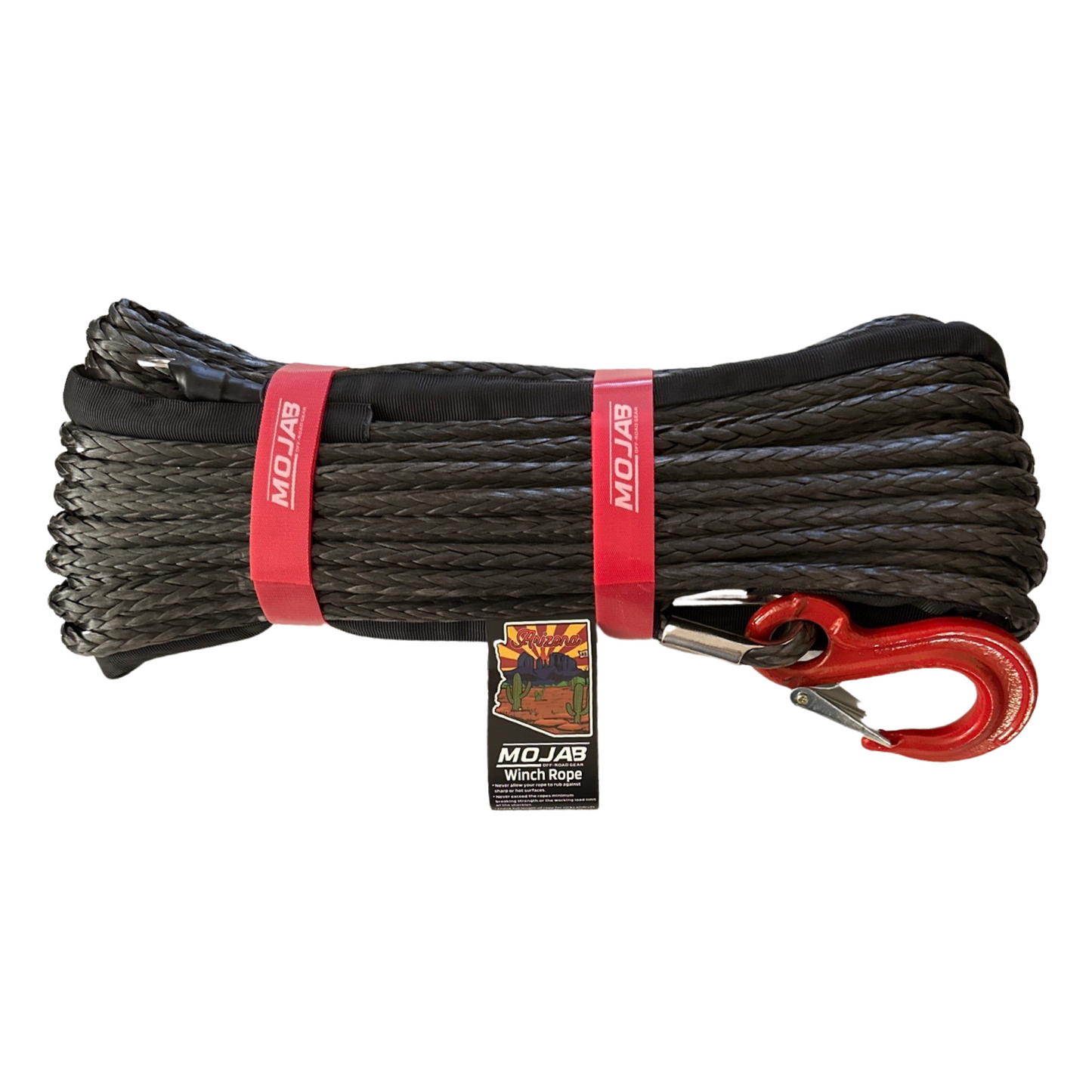 3/8'' x 85' Synthetic Winch Rope with forged winch hook