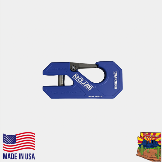 Aluminum winch shackle, closed latch (LIFE TIME WARRANTY*)