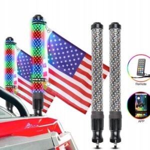 D2D Fat Boy LED Whips – Bluetooth & Remote Control