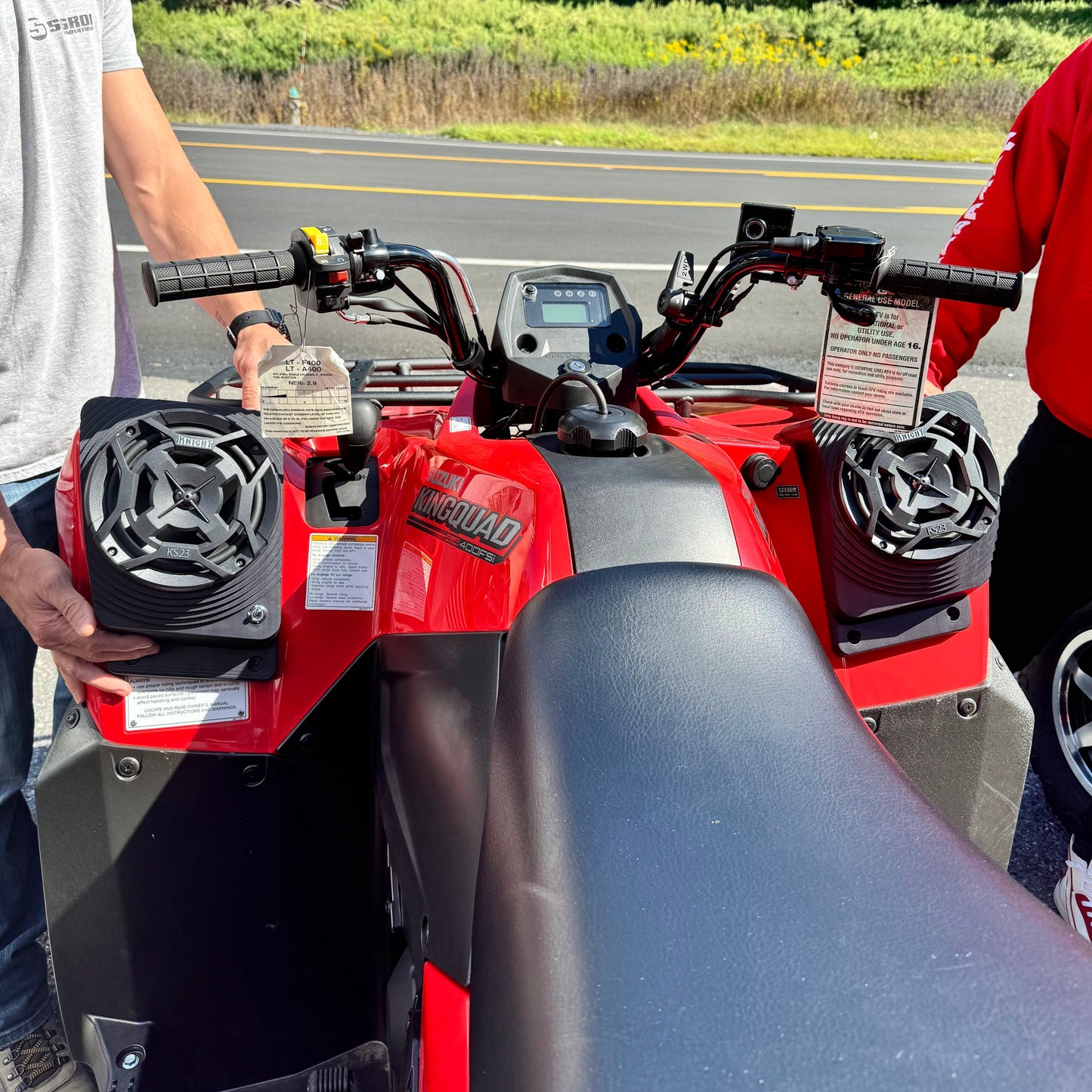 2008 to 2024 Suzuki King Quad 400 Fender Speaker Housings Only