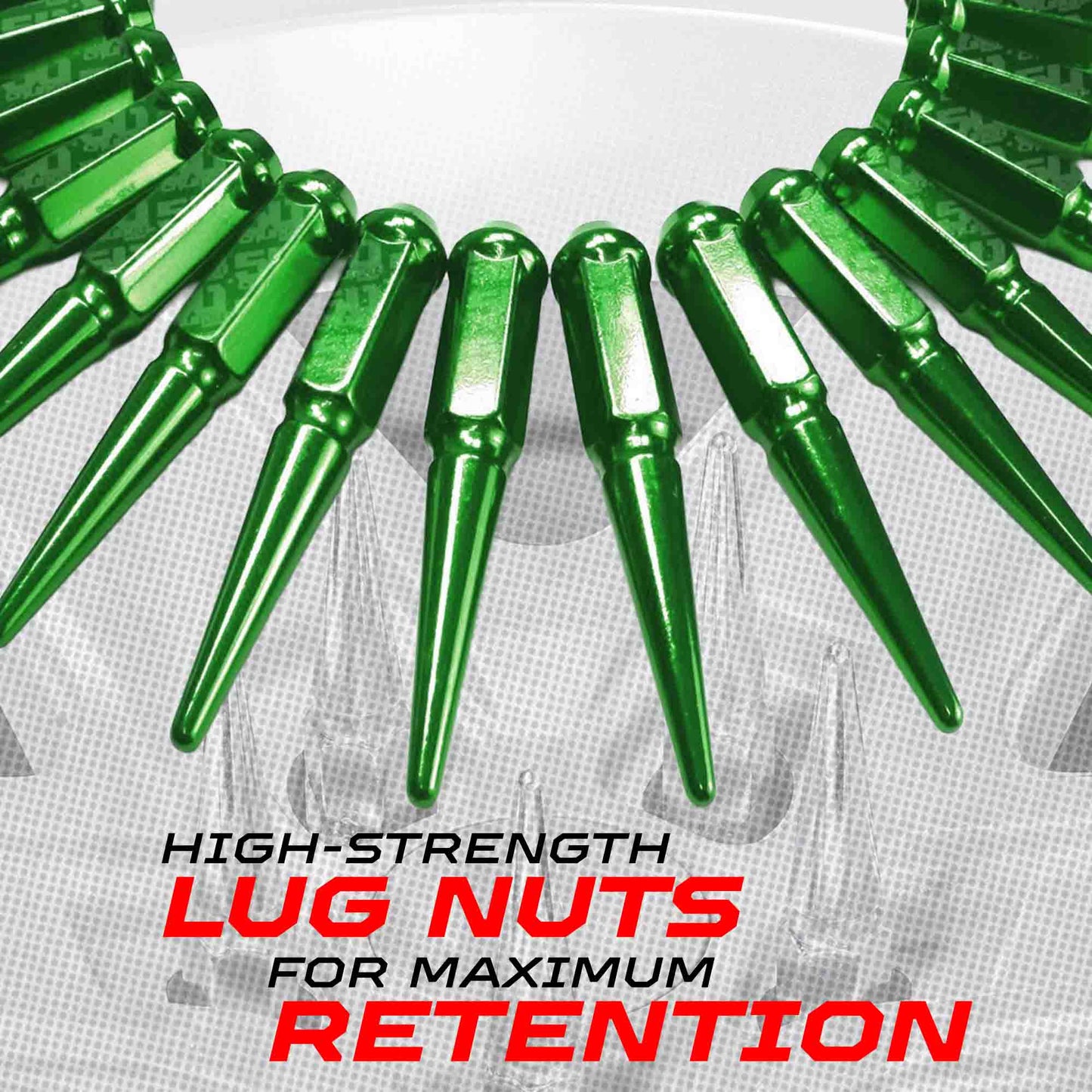 1/2 Inch Extended Spike Lug Nuts - 60 Degree Taper Seat