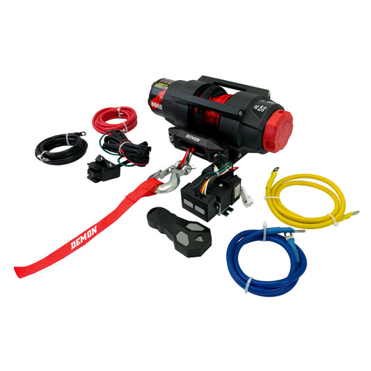 Heavy Duty 4500Lb  Synthetic Rope Winch w/Wireless Remote