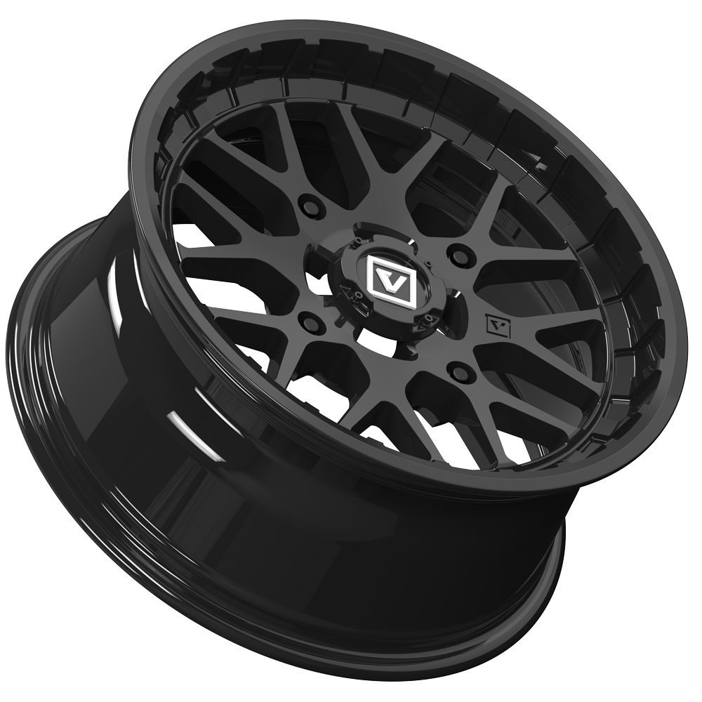 V03 15X7 +25MM 4X156 GLOSS BLACK