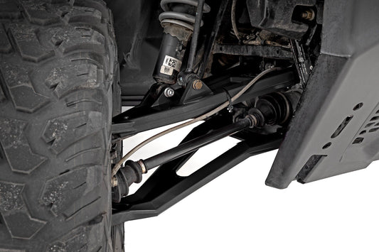 Black Forged Alum High Clearance 2" Fwd Offset Control Arms w/Ball Joints | Polaris Ranger 1000XP