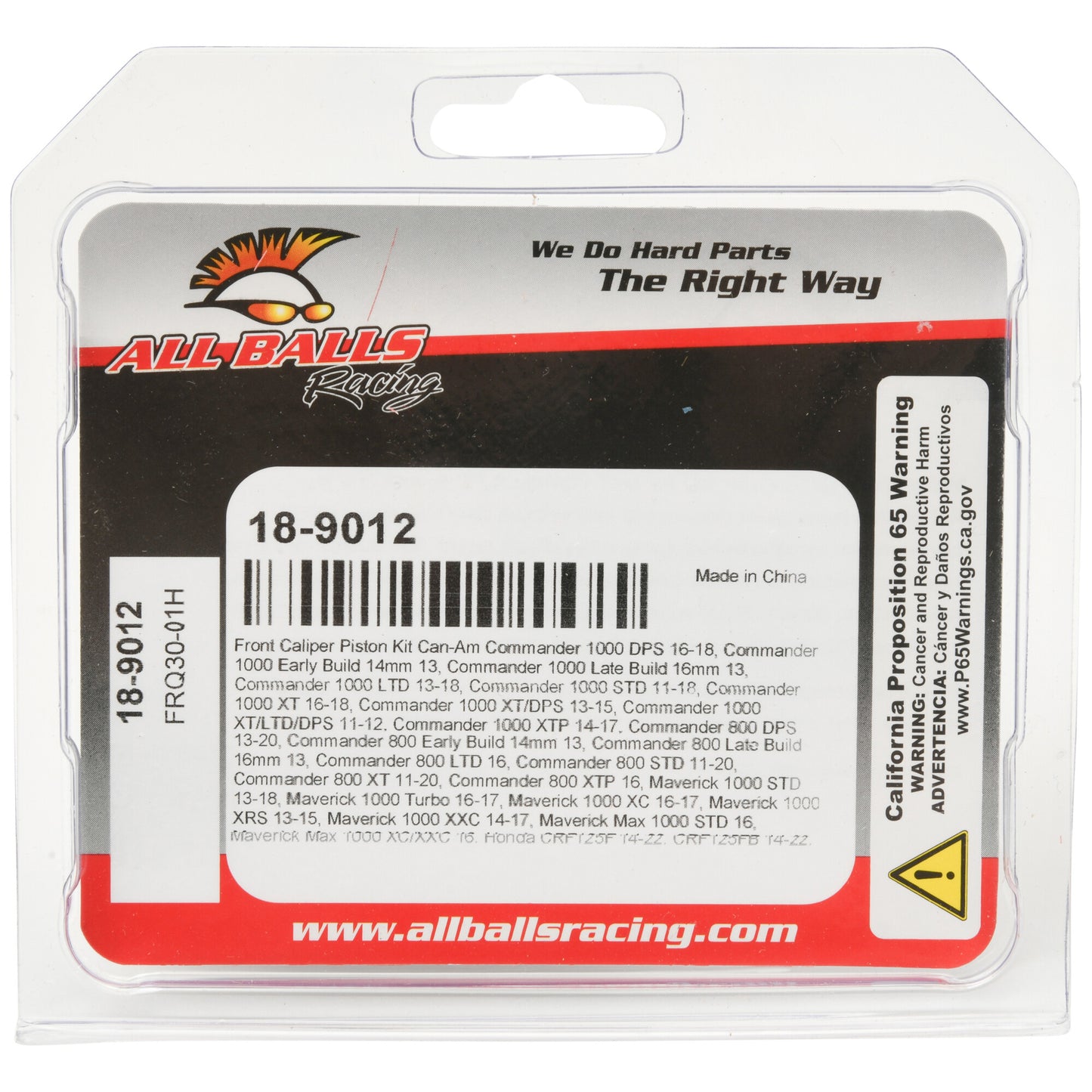 All Balls Brake Caliper Piston Kit — MPN 18-9012