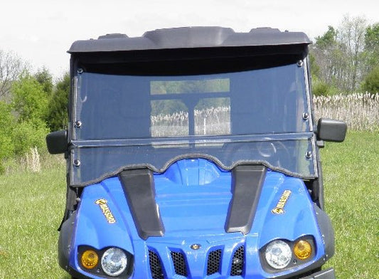 HiSun HS 750 Crew/Axis 750 Crew - 2 Pc Windshield with Vent, Clamp, and Hard Coat Options