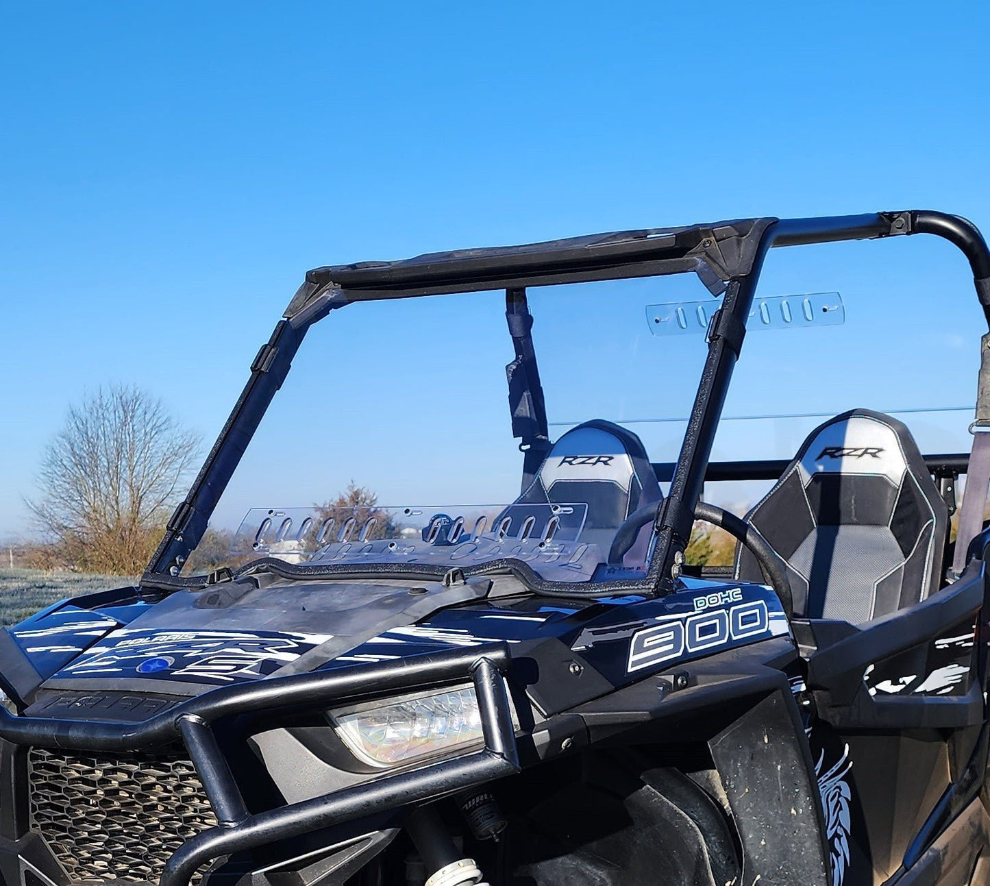 3 Star UTV Polaris RZR 1000 - 1 Pc Windshield with Clamp and V... - 3 Star UTV