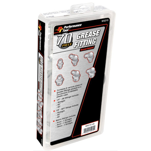 70 Pc. Grease Fitting Assortment - W5215