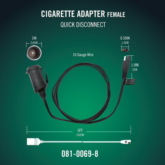 Battery Tender® Female Cigarette Adapter with Quick Disconnect