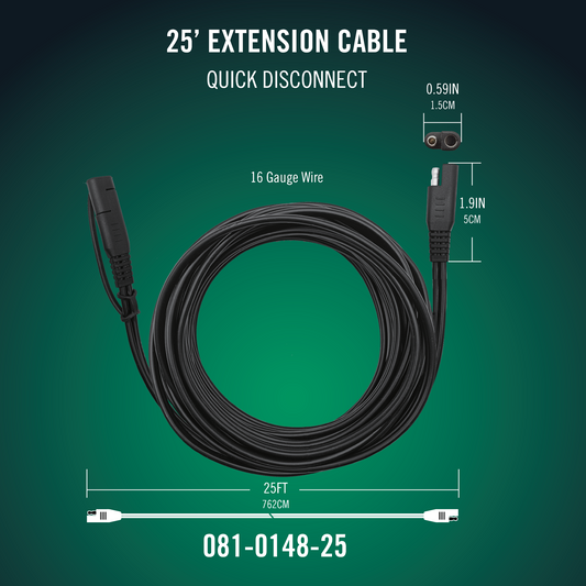 Battery Tender® 25ft SAE Quick Disconnect Extension Cable 4-Pack