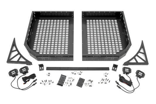 Cargo Rack | Dual 2" Black LED Pairs | Flush Mount | Polaris Ranger XP 1000 