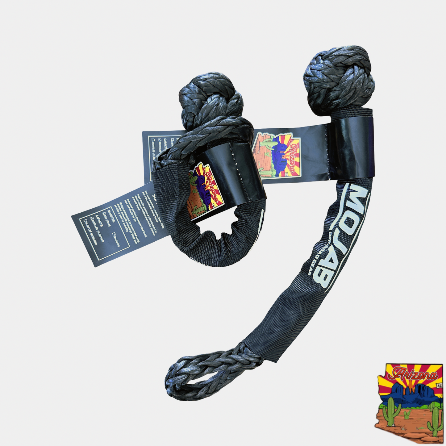 Soft Shackle 3/8'' x 14'' with sleeve and bag (Set of 2 Shackles) (Lifetime Warranty)