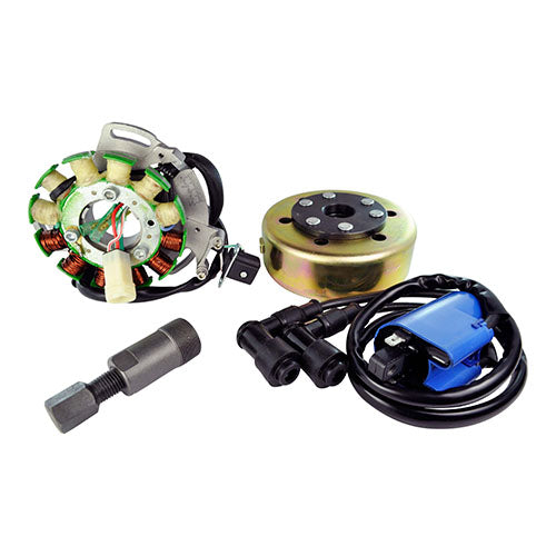 Stator 100 W + External Ignition Coil + Flywheel + Puller for Yamaha Banshee 1987-1994