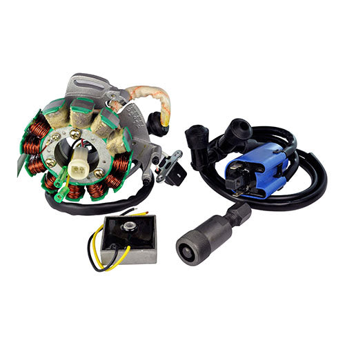 Stator 200 W + Regulator Rectifier + Ignition Coil + Flywheel Puller for Yamaha Banshee 1987-1994