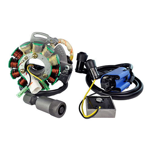 Stator 200 W + Regulator Rectifier + Ignition Coil + Flywheel Puller for Yamaha Banshee 1995-2006