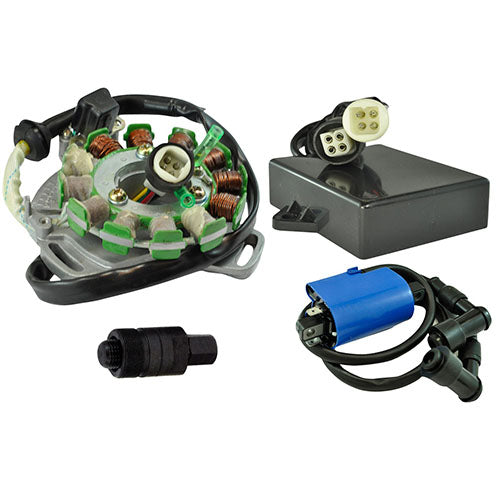 Stator 100 W + PeakRPM CDI + External Ignition Coil + Backplate + Puller for Yamaha Banshee