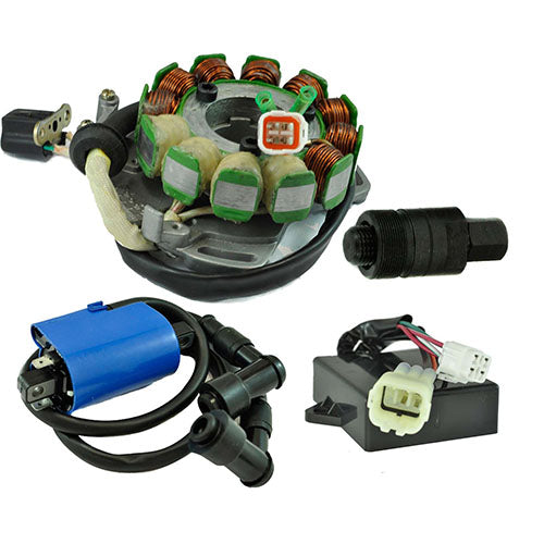 Stator 200 W + Regulator Rectifier + CDI Box + Ignition Coil + Flywheel Puller for Yamaha Banshee