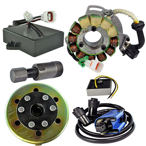 Stator 200 W + Regulator + CDI + Coil + Flywheel + Puller for Yamaha Banshee 1995-1996
