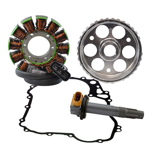 Stator + Flywheel + Gasket + 3 Cap Coil for Ski-Doo Expedition / Grand Touring / Mxz 2009-2016
