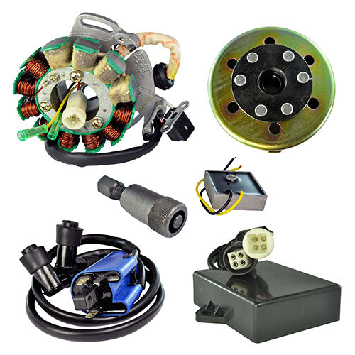Stator 200W + Regulator + CDI Box + Coil + Flywheel + Puller for Yamaha Banshee 1987-1994