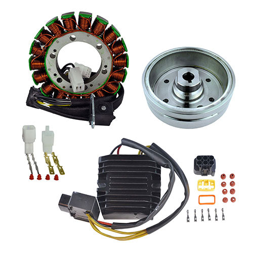 Stator + Improved Magneto Flywheel + Mosfet Regulator Rectifier for Suzuki Eiger 2002-2007