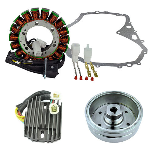 Improved Flywheel + Stator + Crankcase Cover Gasket + Voltage Regulator for Arctic Cat 2003-2008