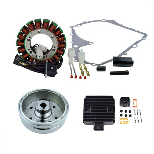 Improved Flywheel + Flywheel Puller + Stator + Voltage Regulator Gasket for Suzuki Eiger 2002-2007