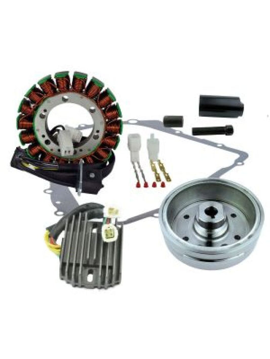 Improved Flywheel + Puller + Stator + Regulator Rectifier + Crankcase Cover Gasket for Arctic Cat