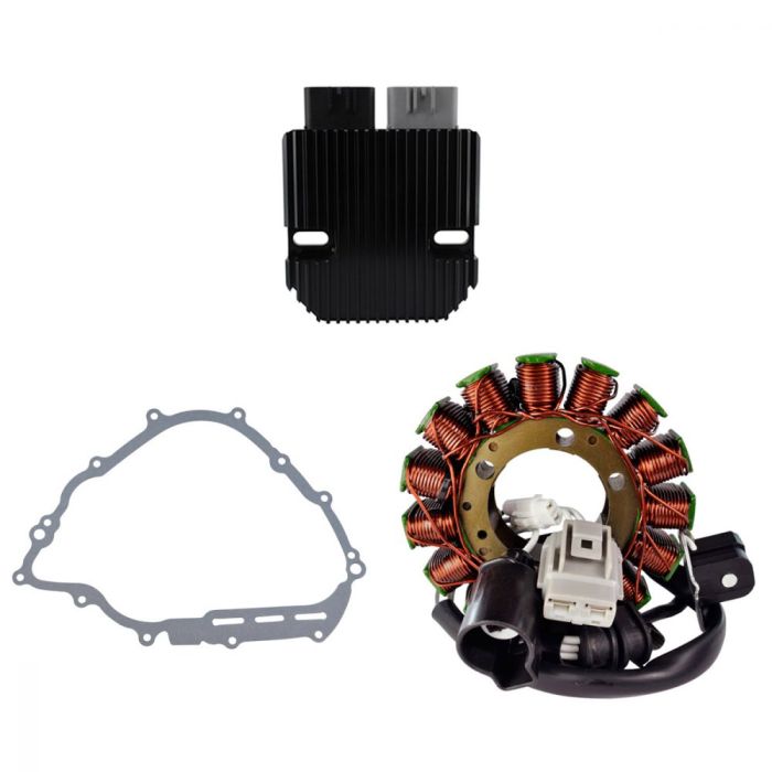 REVOLT Voltage Regulator Rectifier + Stator + Crankcase Gasket for Yamaha Rhino / Viking
