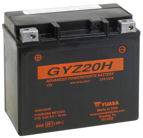 Yuasa Gyz20h Factory Activated, Maintenance Free - YUAM72RGH