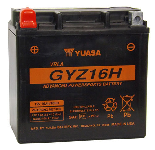 Yuasa Gyz16h Factory Activated, Maintenance Free - YUAM716GH