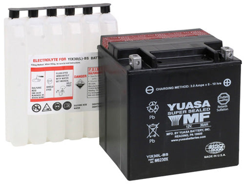 Yuasa YIX30-L-BS-PW High Performance, Maintence Free - YUAM6230XPW