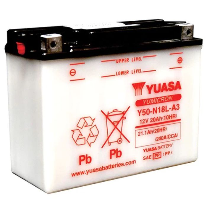 Yuasa Y50-N18L-A3 YUMICRON-12 Volt Battery - YUAM228A3TWN