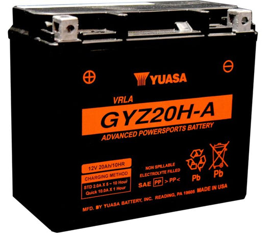 Yuasa GYZ20HA Factory Activated Battery - YUAM720GHA
